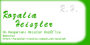 rozalia heiszler business card